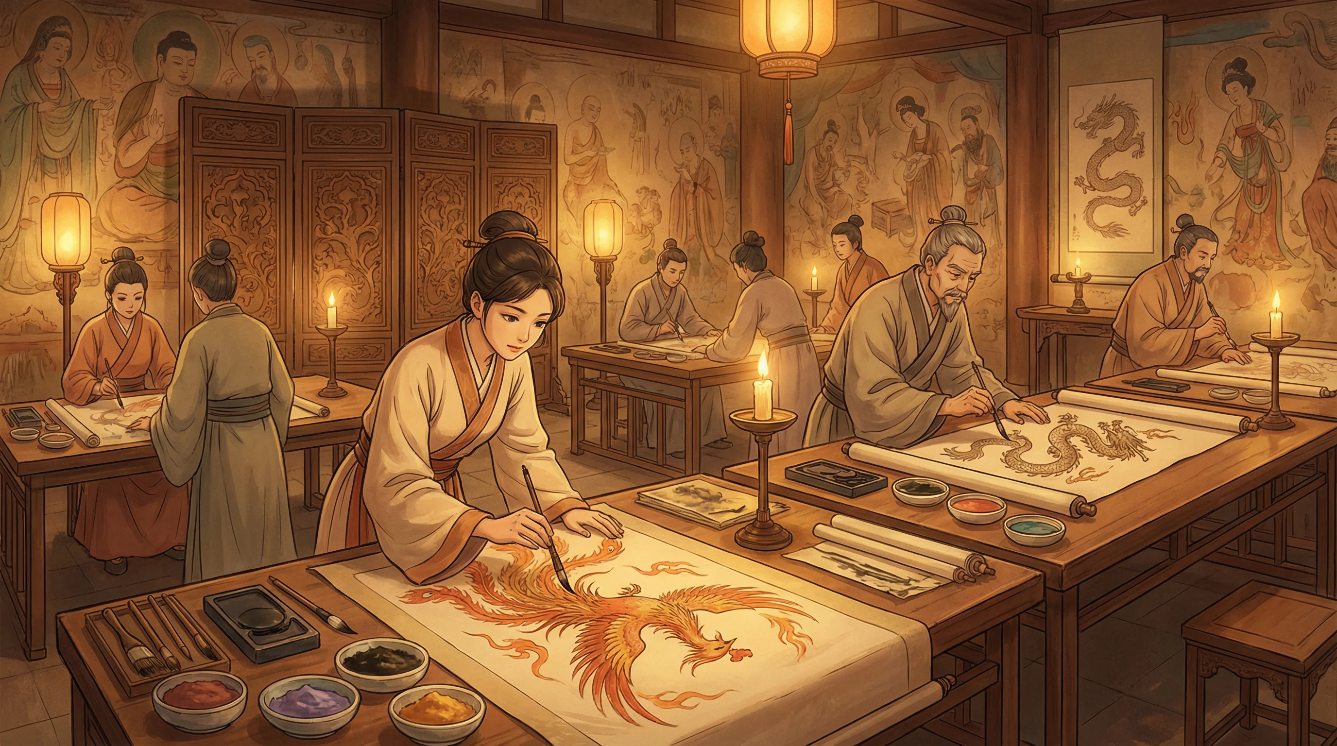 画师入驻 - 在厨房里抬起月月的腿 国风动漫画师