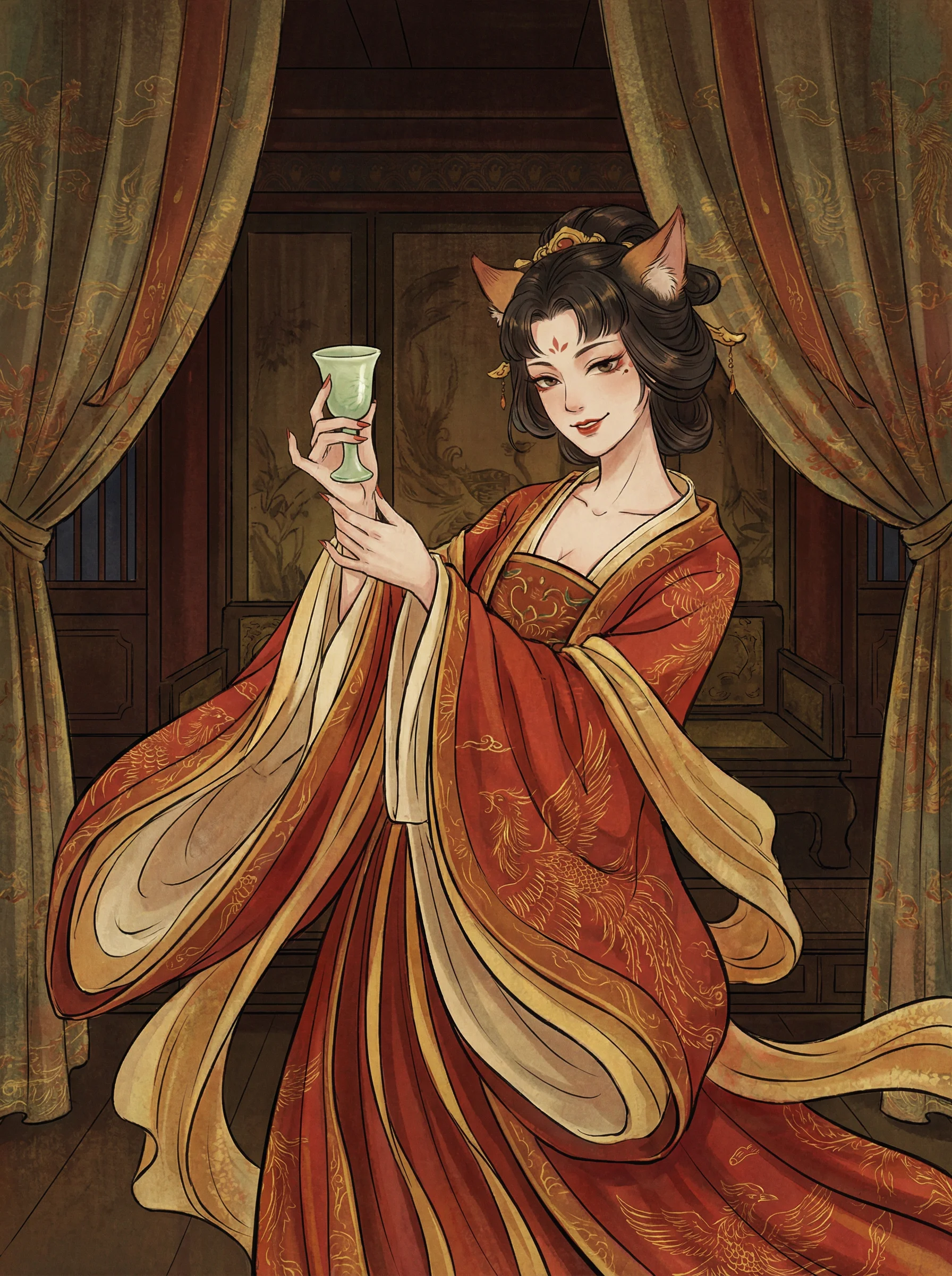 妲己 - 在厨房里抬起月月的腿 封神榜截教动漫角色